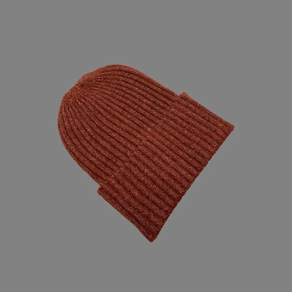 

Knitted Cap Cozy Knitted Winter Hat for Women Elastic Dome Anti-slip Soft Warm Beanie with No Brim Windproof Unisex Cap Unisex