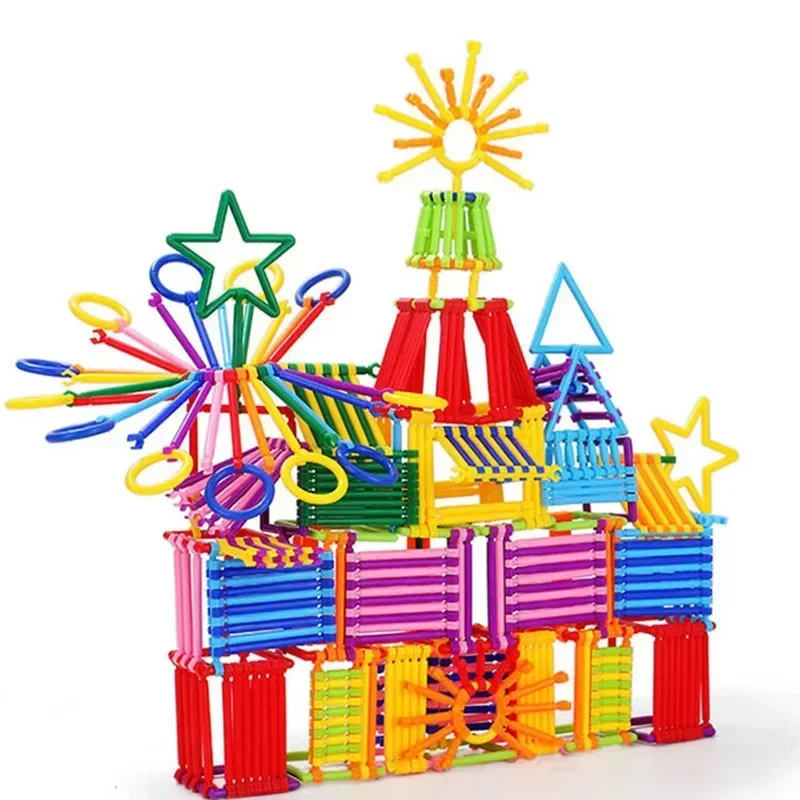 100/200Pcs Box Assembled Building Blocks DIY Smart Stick Blocks Imagination Creativity Educational Learning Toys Children Gifts