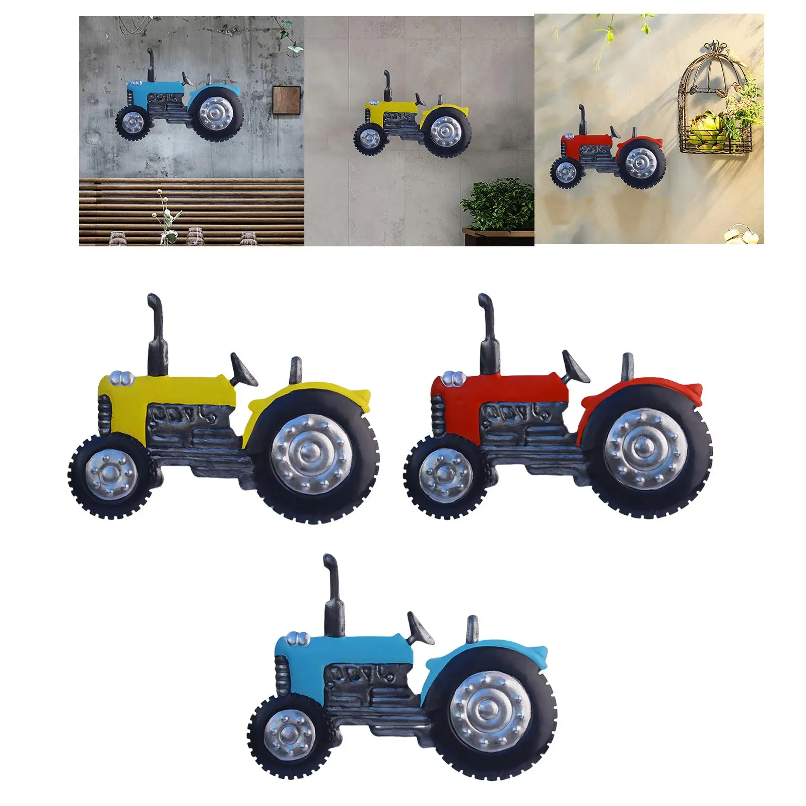 Iron Tractor Wall Hanging Decorations for Kids Party New Year Festival Party