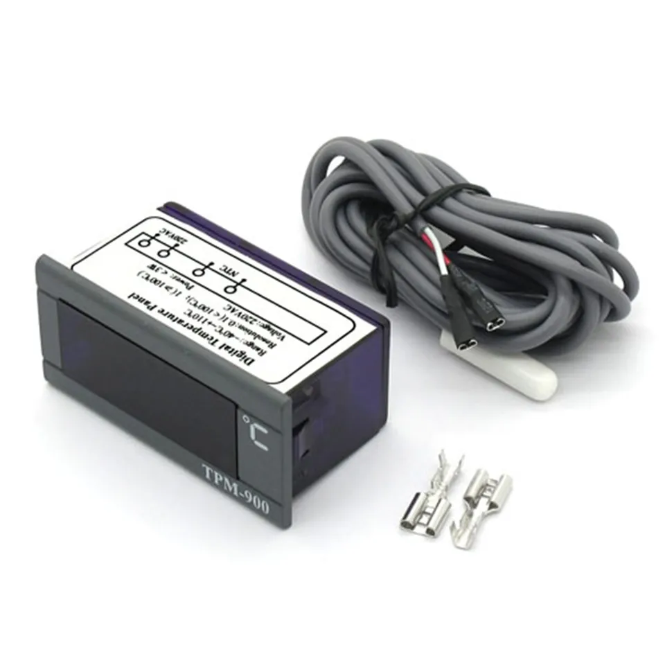 Regolatore di temperatura PID digitale con display LED e allarme, per