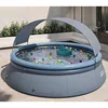 Sunshade Inflatable Circular Outdoor Folding Swimming Pool for Adults and Children 1.8/2.4/3/3.6M Including Inflation Pump 2