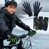 Gants thermiques de sport chauds d'hiver pour enfants, 1 paire, mitaines antidérapantes résistantes à l'eau par temps froid pour garçons et filles de 5 à 13 ans 1