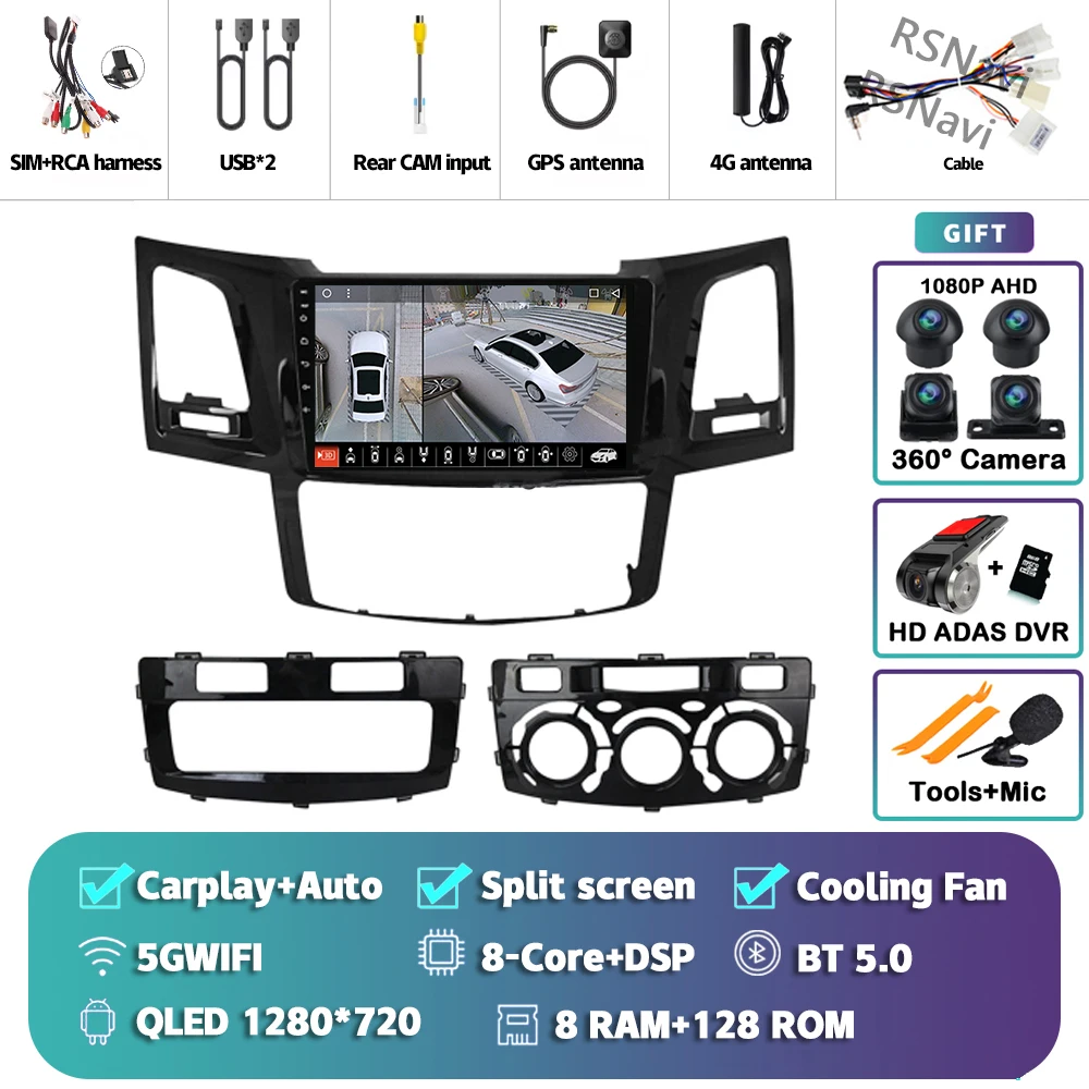 8G-128G 360 DVR