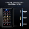 18 Bottles Wine Fridge, Freestanding Compressor Wine Cooler Refrigerator, Beverage Wine Chiller with Digital Temperature Control 2