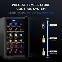 18 Bottles Wine Fridge, Freestanding Compressor Wine Cooler Refrigerator, Beverage Wine Chiller with Digital Temperature Control 2