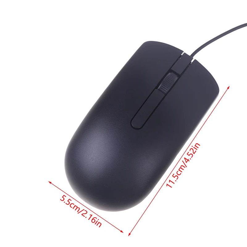NEW FOR MS116 Optical Reliable Wired USB Mouse Scroll Wheel 2 Buttons Black Business Laptop Office