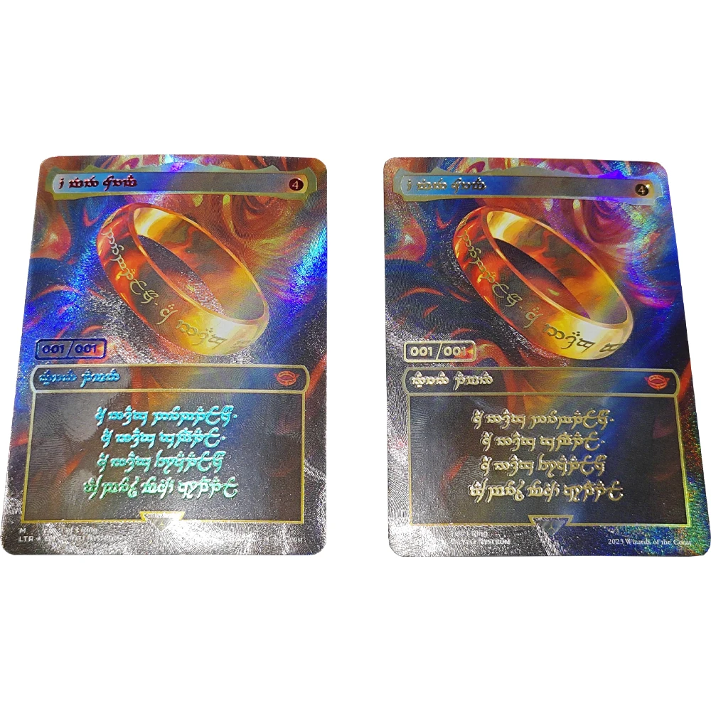 Anime The One Ring Collection Card Abbronzante Carte Colorate Iridescenza Sauron Lingua Scura Anime Periferiche Giocattoli 59*86Mm