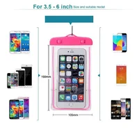 1 PC กระเป๋าโทรศัพท์มือถือกันน้ําใต้น้ําสําหรับว่ายน้ําดําน้ําโปร่งใสปิดผนึกสําหรับดําน้ําว่ายน้ํา 6