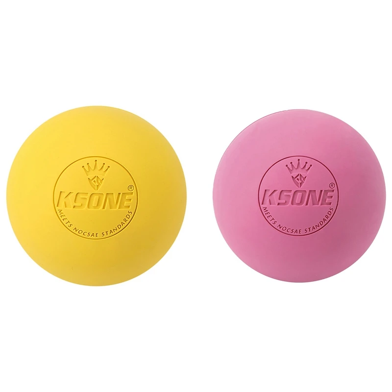 

2X KSONE Massage Ball 6.3Cm Fascia Ball Lacrosse Ball Yoga Muscle Relaxation Pain Relief Physiotherapy Ball 5 & 1