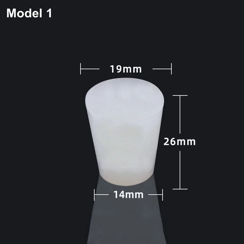 Silicone Stopper Resist High Temperatures & Corrosion Triangle Flask Small Solid Silicone Test Tube Plug Without Hole 10/PK