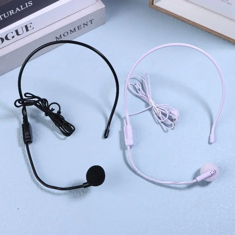 3.5mm 유선 헤드 마운트형 마이크 휴대용 말하기 교육 강의 회의용 헤드셋 마이크