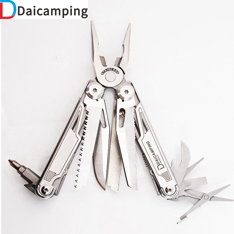 Daicamping DL12 Clip Multifunctional 7CR17MOV Folding Knife Hand Tools Sets Multitools Camping Gear EDC Multi Tools Pliers Kit multi tool set,utility knife