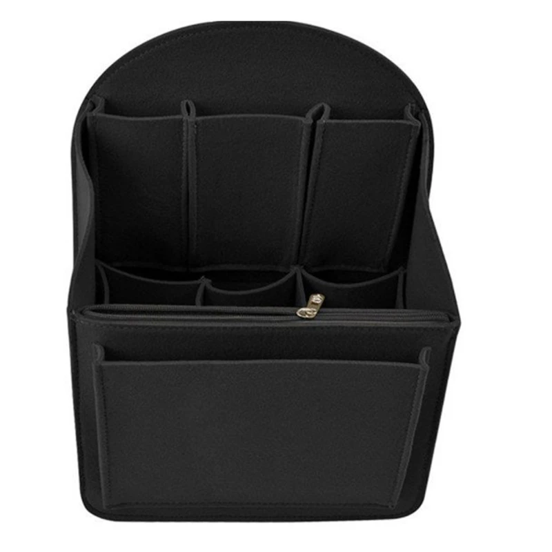 Make Up Organizer Felt Insert Bag Backpack Bags For Handbag Travel Inner Purse 2PCS
