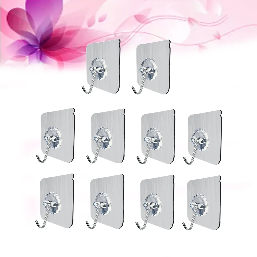 

Adhesive Hooks Strong Bearing Viscose Hook Sucker Waterproof Wall Hooks No Nail Sticky Hangers for Bathroom Kitchen