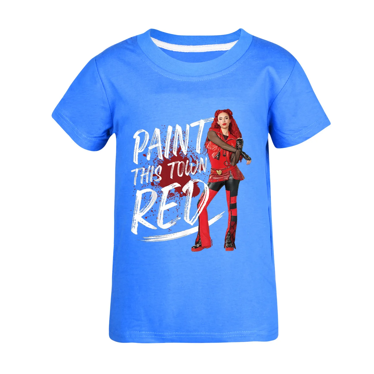 Kids Descendants 4 T-shirts for Girls Summer Short Sleeve Clothes Cartoon Tshirt The Rise of Red Costume Children Birthday Tops