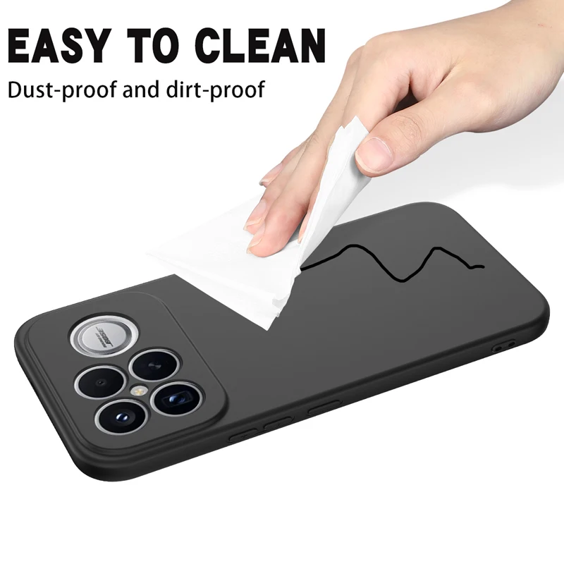 All-Inclusive Skin-Friendly Liquid Silicone Phone Case with Lanyard
