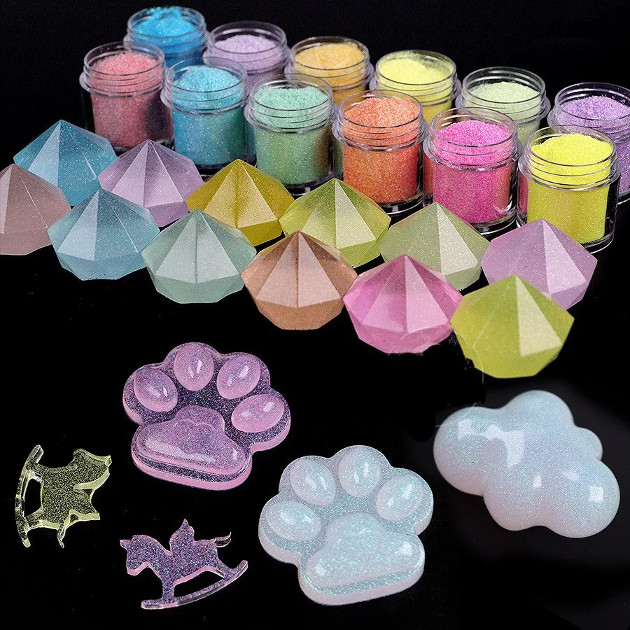 12pcs Resin Pigment Filler Glitter Epoxy Resin Flakes Filling Candy