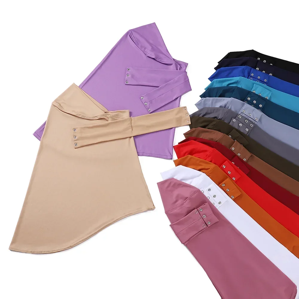 Instant Jersey Hijab with Snap Closure  Breathable Full Cover for Muslim Women Stretchable Head Wrap for Daily