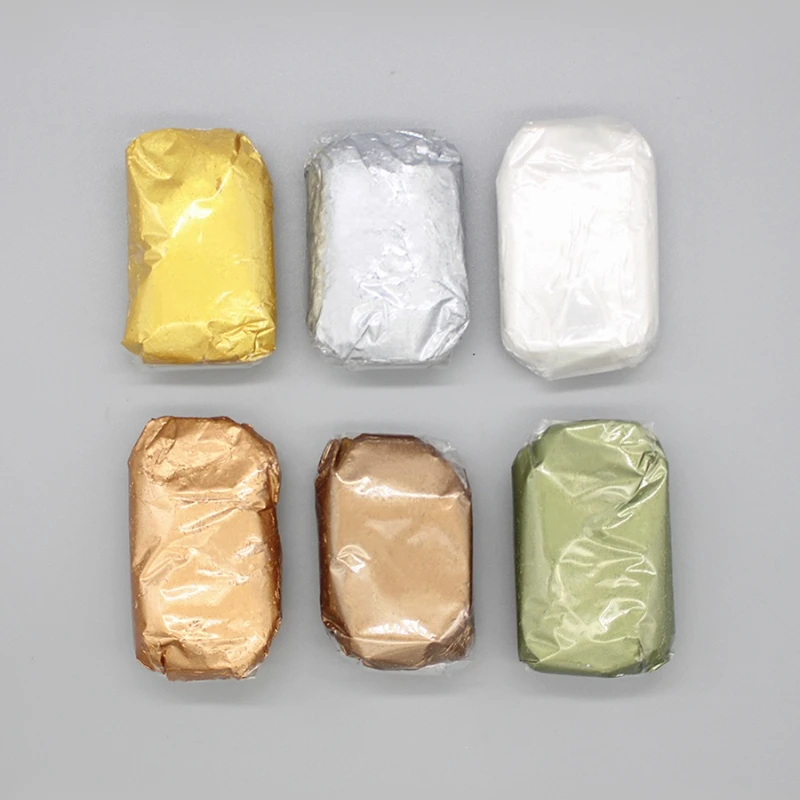 Metallic Color Gold Silver Bronze Pearlescent Pearly White Resin Clay DIY Handmade Doll Material resin clay