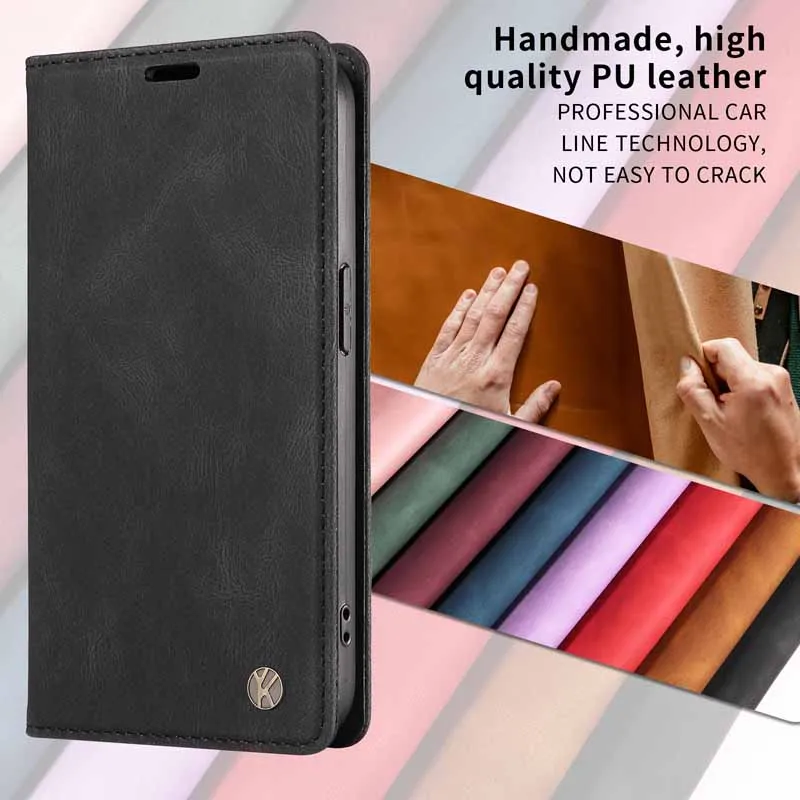 Leather Flip Wallet Cover - Elegant Design
