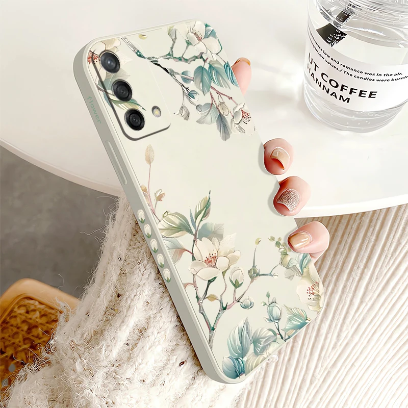 Delicate Floral Silicone Shockproof Phone Case - Soft Protective Cover