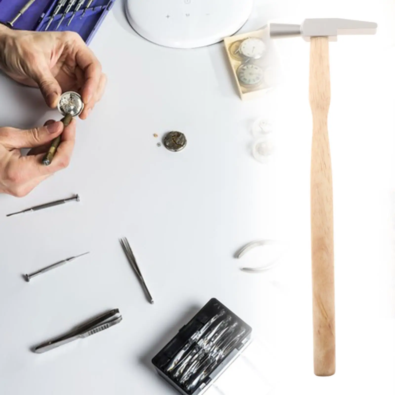 Watch Repair Repair Tool Easy to Use Men Women Multipurpose Wooden Handle Iron