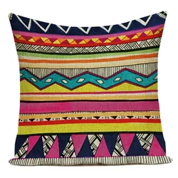 Ethnic Style Decorative Floral Print Throw Pillow Cover for Home and Office Decor (2)