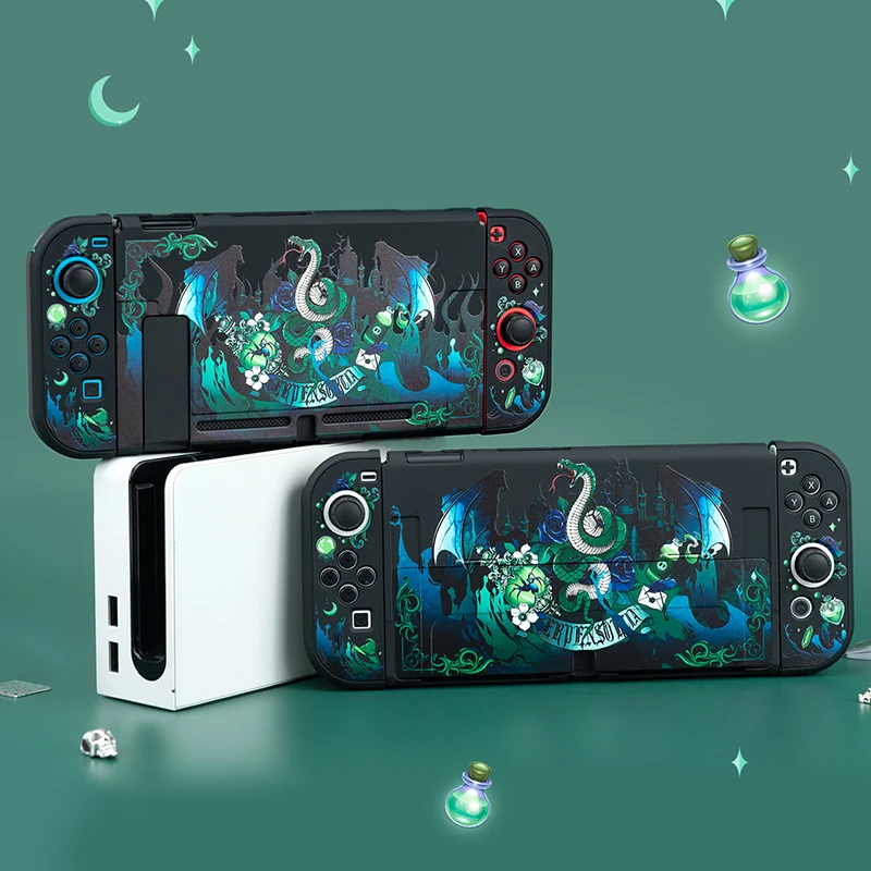

Cool Black Protective Case Compatible with Nintendo Switch OLED Shock-Absorption and Anti-Scratch Cover for Nintendo Switch Case