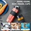 Personal Blender with 2 x 20oz Travel Bottle and Coffee/Spices Jar, Portable Smoothie Blender and Coffee Grinder in One 5