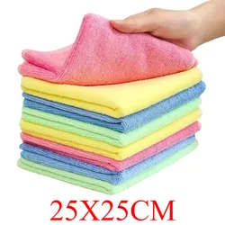 High - Quality Stain - Resistant Microfiber Cleaning Cloths - Soft and Versatile Towels (5pcs Randoms Colors)