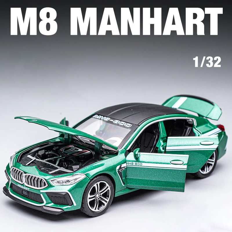 1:32 BMW M8 IM Supercar Alloy Diecasts & Toy Vehicles Metal Toy Car Model Sound and light Collection Kids Toy 4