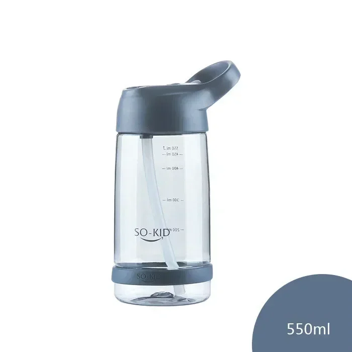 Eco-Friendly Leak-Proof Water Bottle with Straw for Kids - BPA-Free Plastic for School, Hiking, and Camping