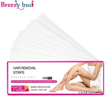 100pcs Hair Remove Wax Paper Removal Nonwoven Body Cloth Depilatory Wax for Epilator Nonwoven Paper Wax Strips for Depilation