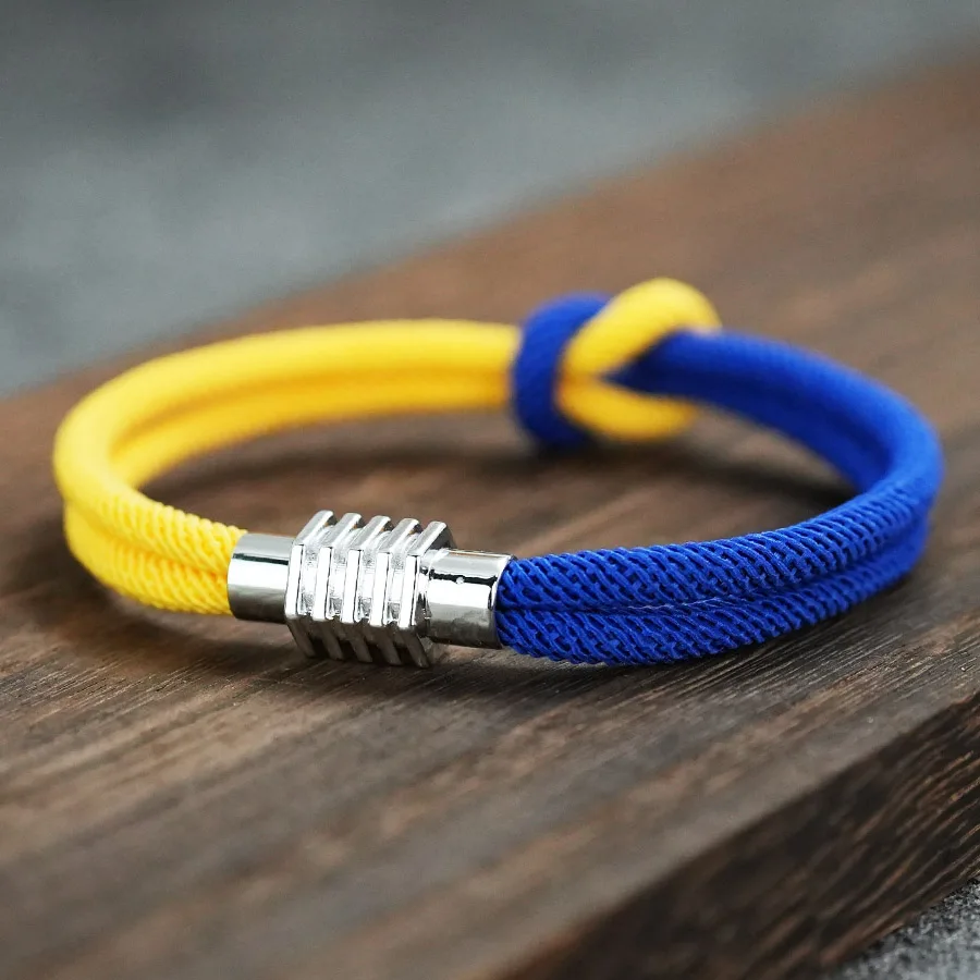 Colorful Rope Bracelet Unisex Magnetic Clasp Wristband