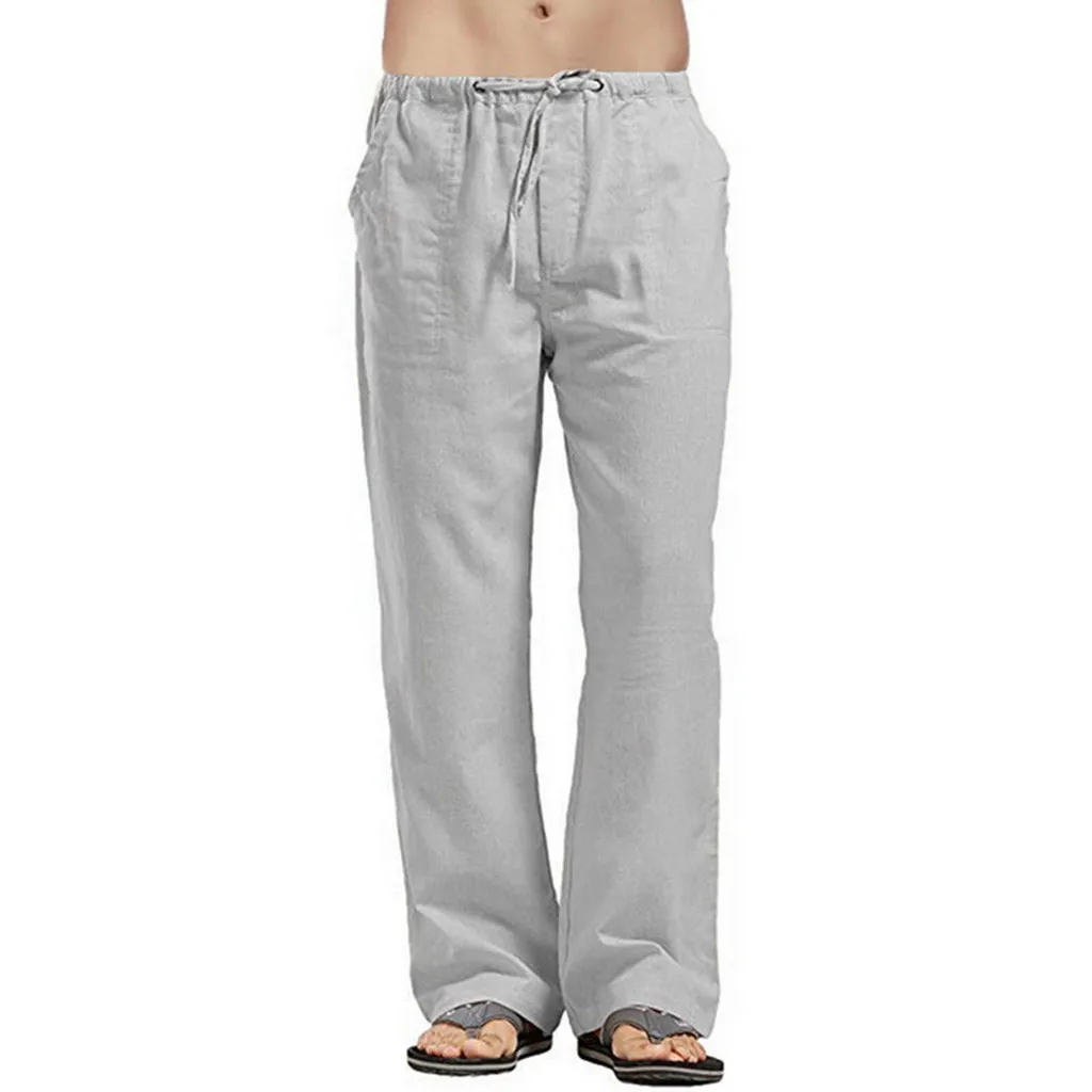 Linen Wide Leg Pants Summer Streetwear