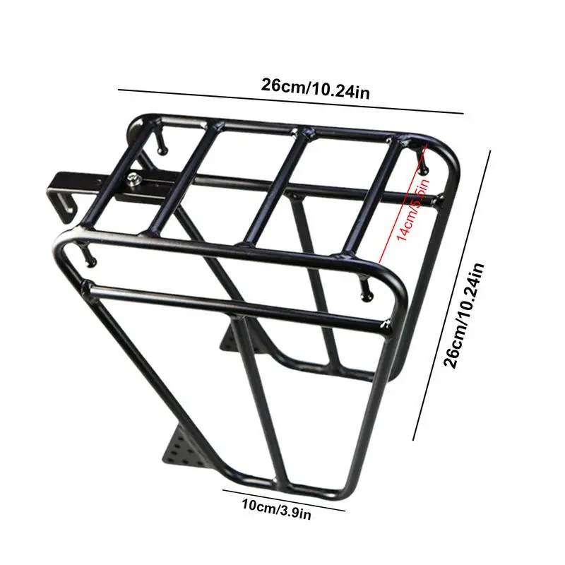 Front Cycling Rack For Cycling Touring Carrier Racks For Mountain Road Cycling Easy-to-Install Front Pannier Rack