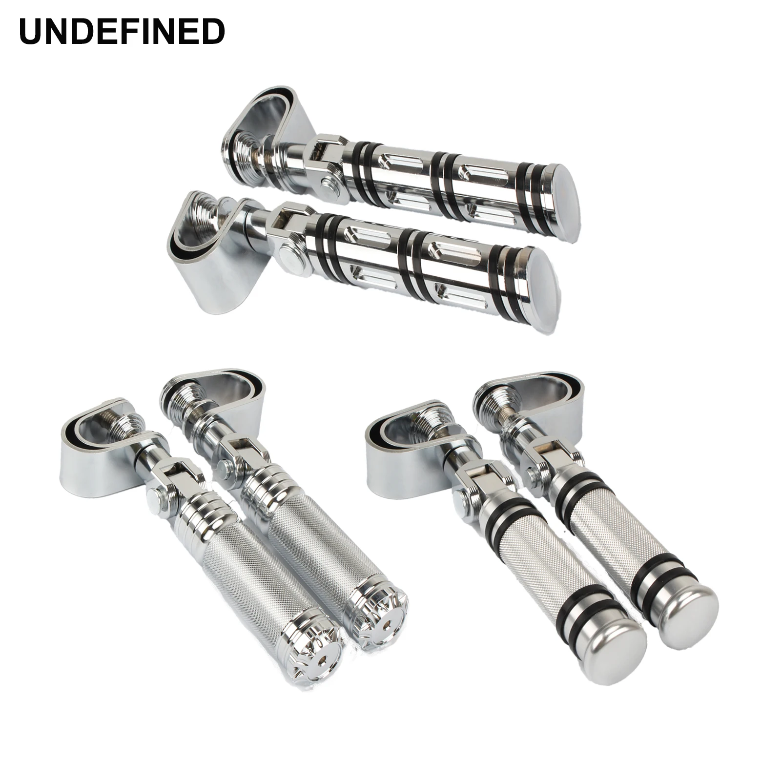 

25mm-32mm Chrome Motorcycle Highway Foot Pegs Adjustable Engine Guard Crash Bar Footrest Mount For Harley Sportster Softail Dyna