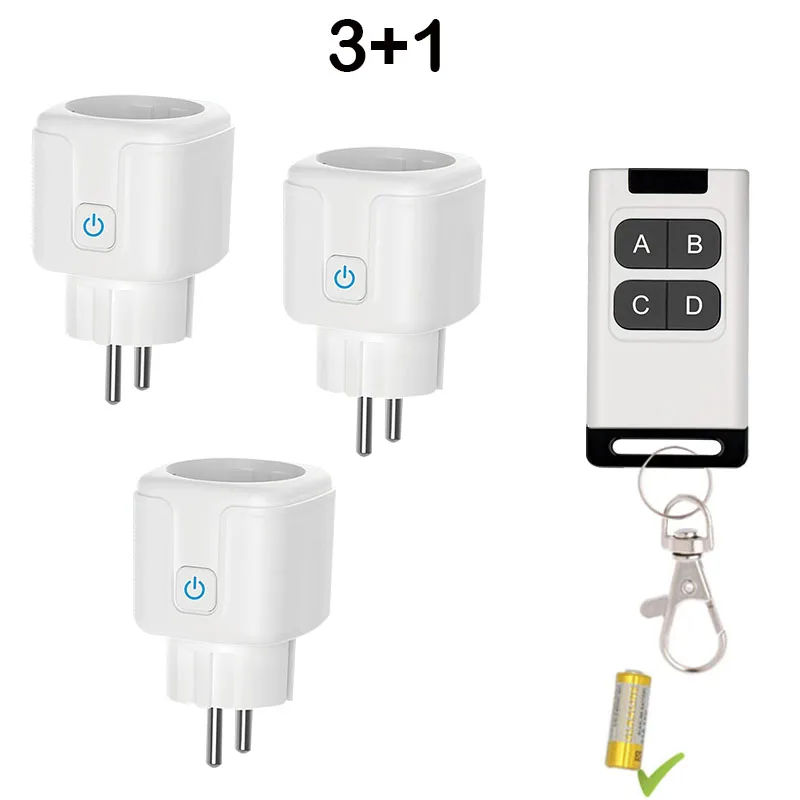 Interrupteur de prise de courant sans fil 220V 4000W 16a prise EU