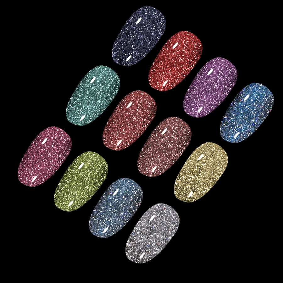 JR 12pcs nail polish glue set, Super flash diamond glue, nightclub disco glue, flash glue UV LED Soak Off Polish Home DIY 3
