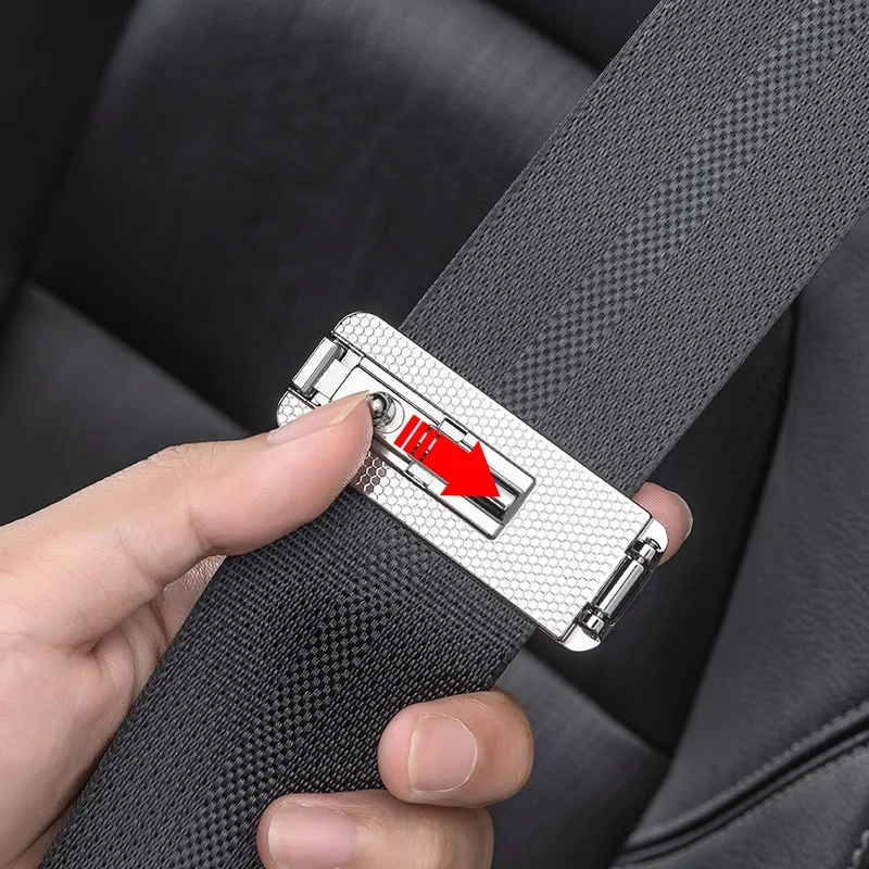 Rhinestone Car Seat Belt Limiter Bling Auto Adjustable Anti Skid Safety Belt Clip Clamp Decoration Accessories for Women