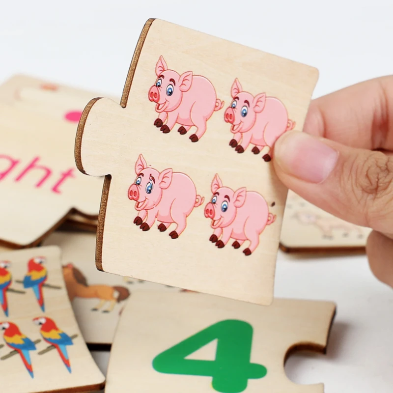 Wooden Animal Number Puzzle 3