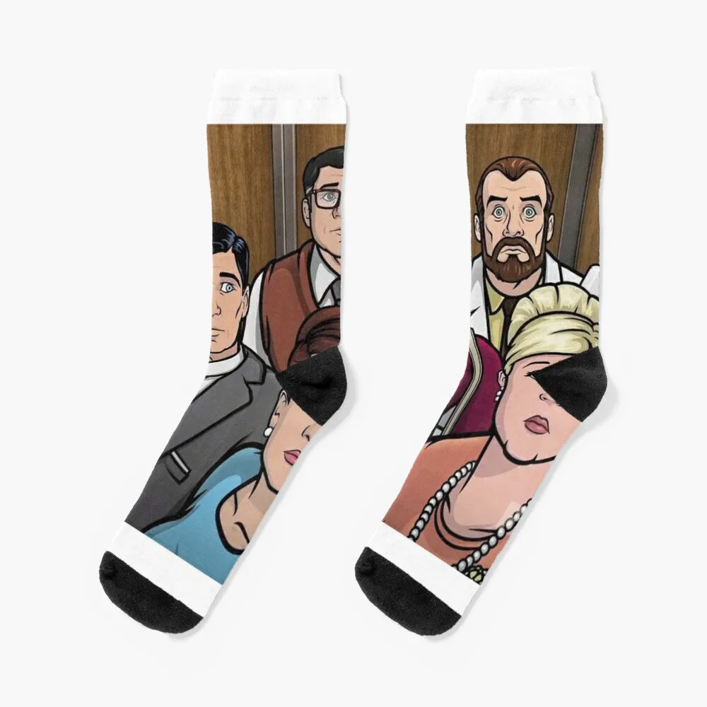 Archer's cast Socks funny sock moving stockings Socks For Man Women's