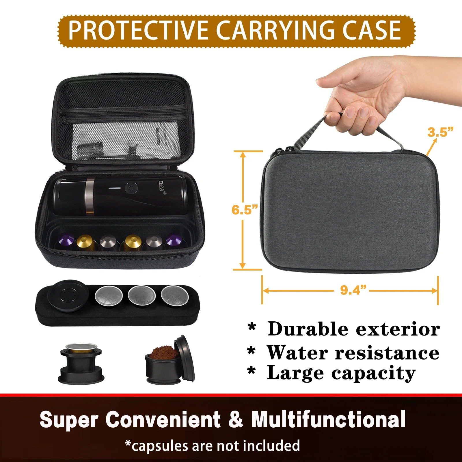 Hot selling portable coffee maker Mini Espresso Coffee Machine Coffee Maker for home hotel and gift using 4