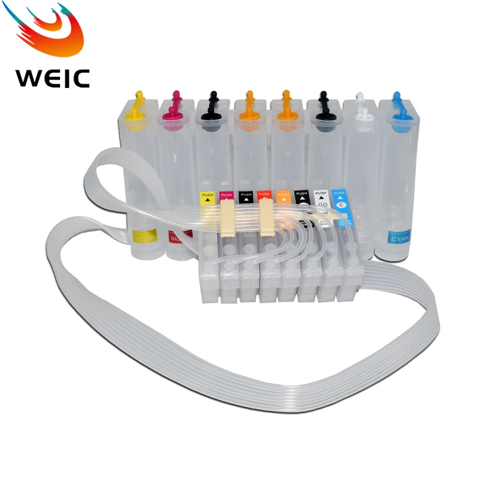 Epson SureColor P400 와이드 포맷 프린터용 ARC 칩이 포함된 8색 T324 T3240-T3249 Ciss 시스템