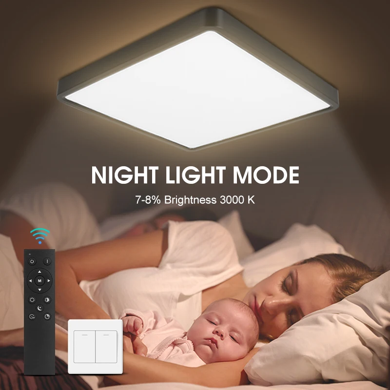 Square Ceiling Lights Lustre Modern Ceiling Lamp Neutral/cold/warm White Remote Control Led Ceiling Light For Bedroom Livingroom