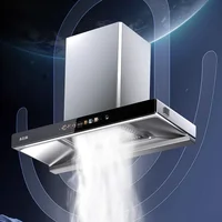 Top Suction Range Hood for Household Kitchen - T-Type, Large Suction, European Style Oil Suction Machine with Automatic Cleaning 1