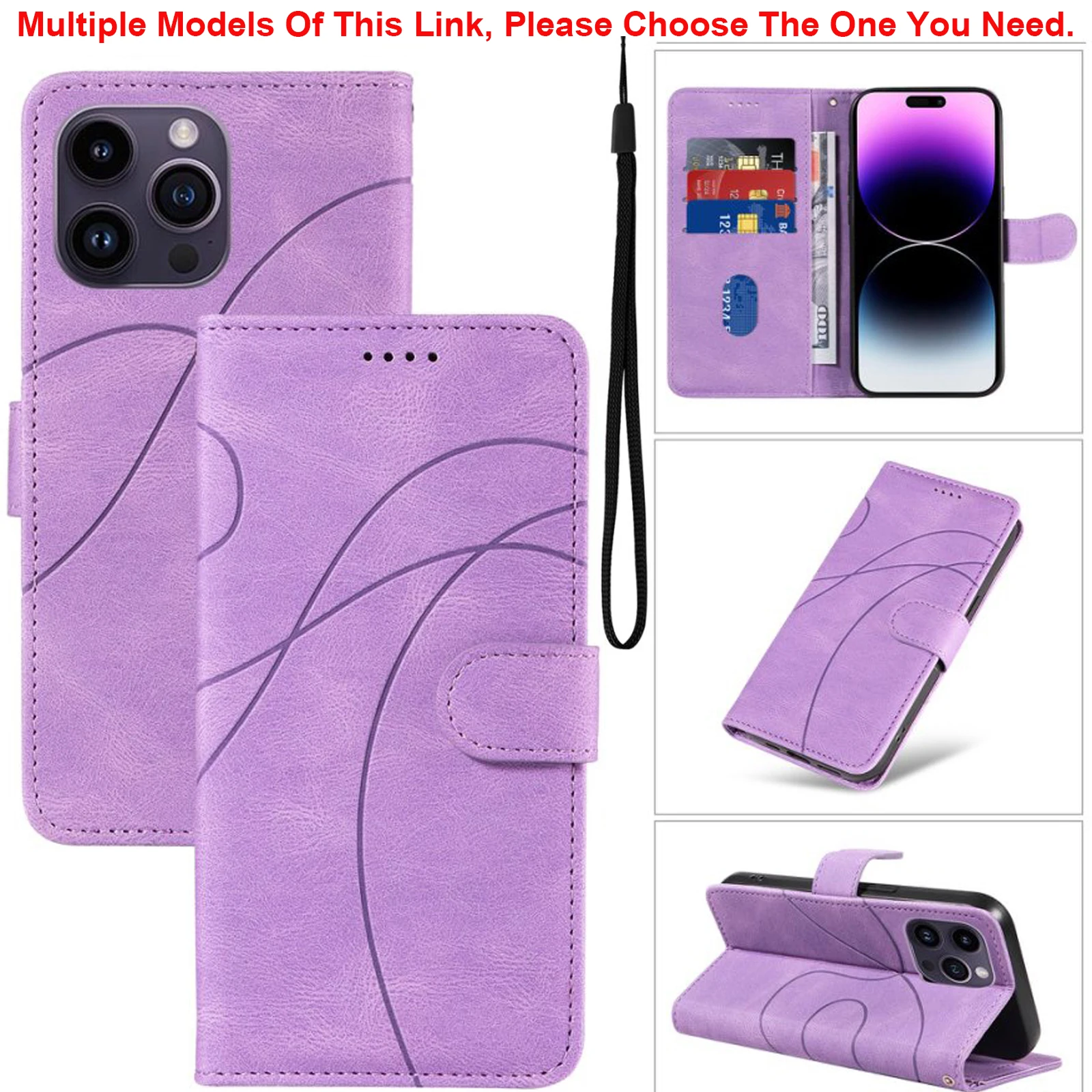 Leather Magnetic Flip Wallet Phone Case Cover