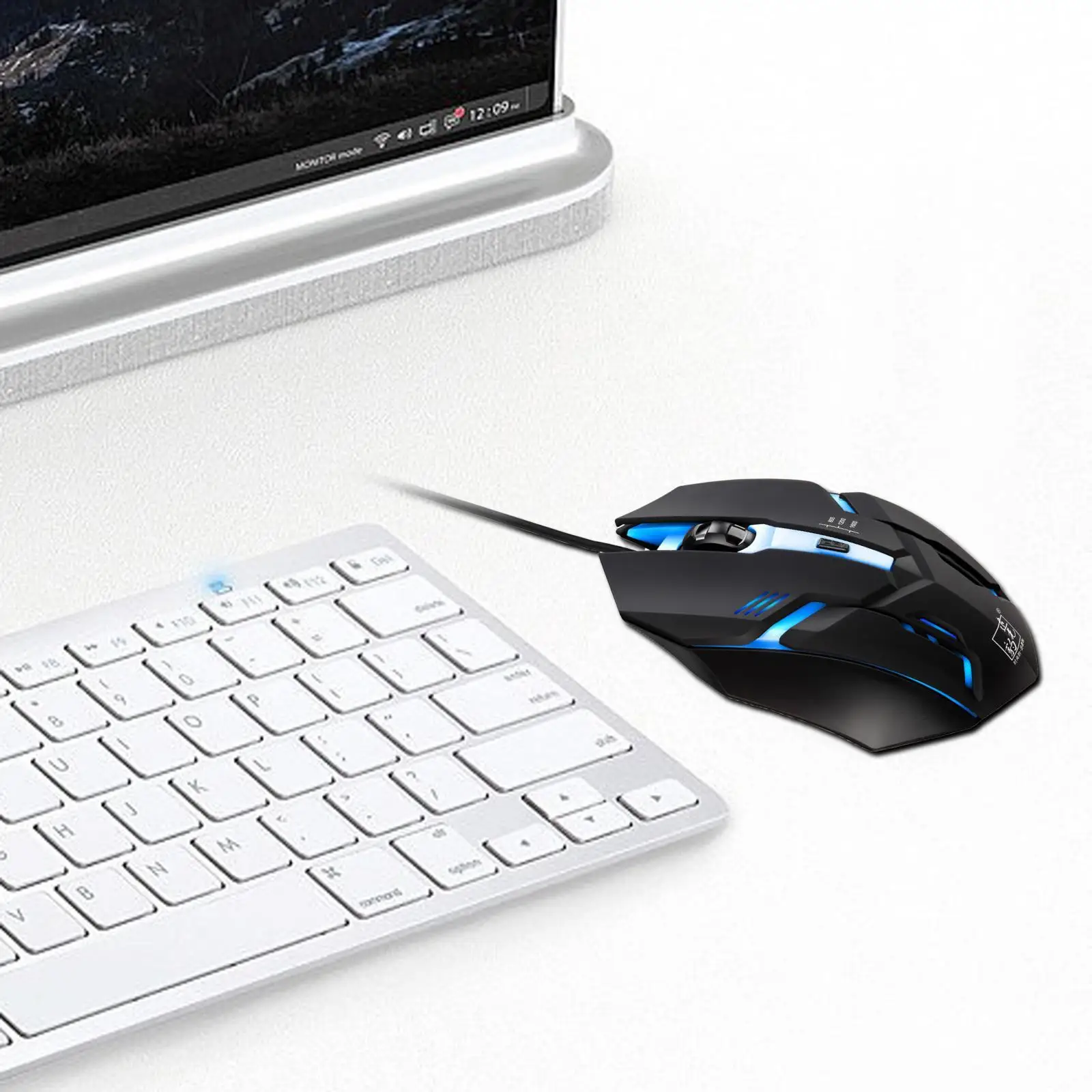 인체 공학적 유선 게임용 마우스 백라이트가있는 자동 LED USB 4 버튼 PC 마우스 용 광학 마우스 1600 인치 당 점 컴퓨터 마우스