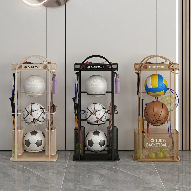 

Multi-functional Items Storage Rack Simple Children's Basketball Storage Shelf Ball Kindergarten Badminton Racket Storage Basket