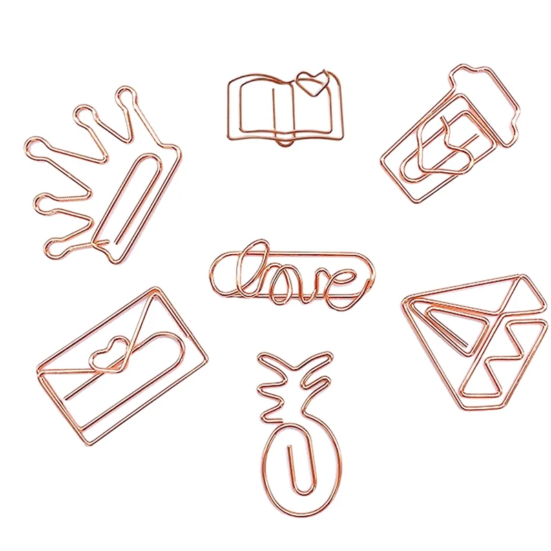 

NEW-35 Pcs Cute Paper Clips, Paper Clips In The Shape Of A Love Diamond Crown-Funny Bookmark Marker Clip For Office School